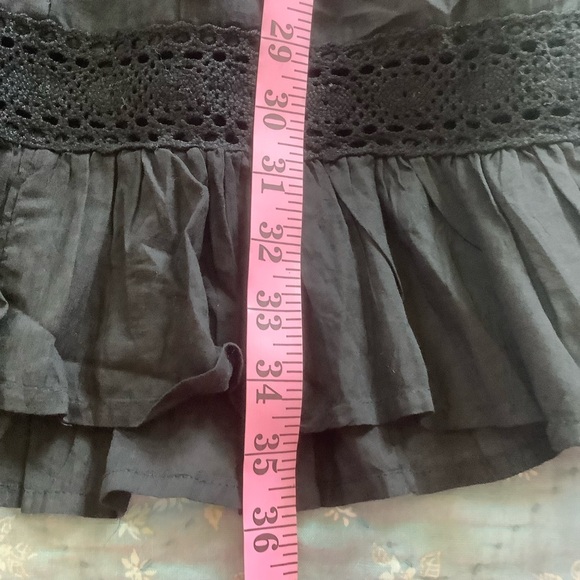 NWT Mango Reef Black Crochet Lace Sleeveless Slip Swing Mini Dress Size M - Picture 7 of 9